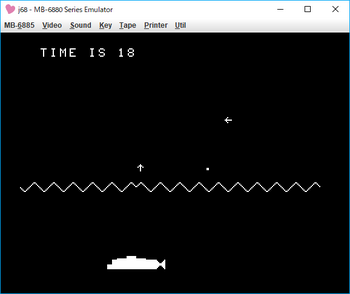 潜水艦ゲーム（BASICゲーム徹底研究）ゲーム画面１.png